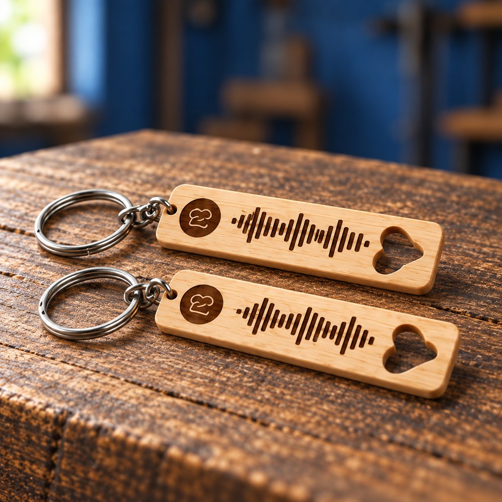 Music-design keytag pair